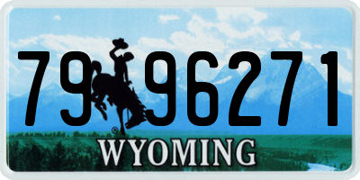 WY license plate 7996271