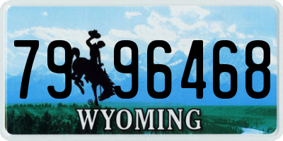 WY license plate 7996468