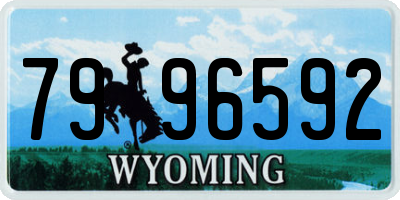 WY license plate 7996592