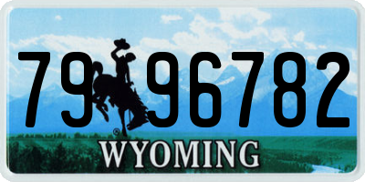 WY license plate 7996782