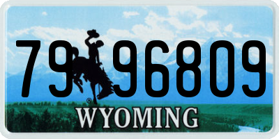 WY license plate 7996809