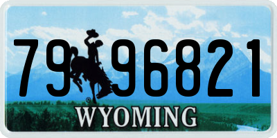 WY license plate 7996821