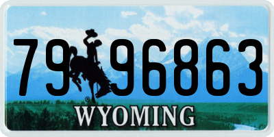 WY license plate 7996863