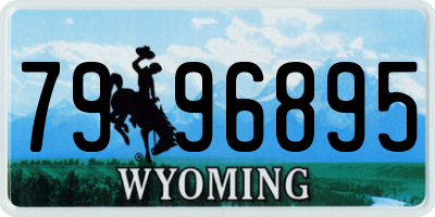 WY license plate 7996895
