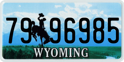 WY license plate 7996985