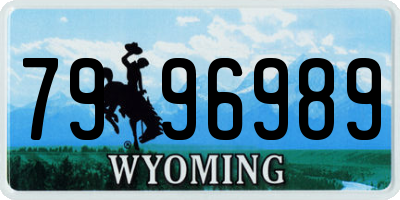 WY license plate 7996989