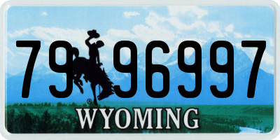 WY license plate 7996997