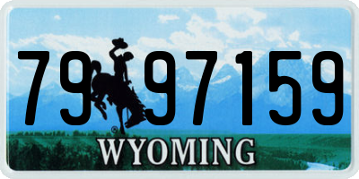 WY license plate 7997159