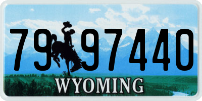 WY license plate 7997440
