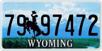 WY license plate 7997472