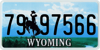 WY license plate 7997566