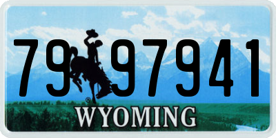WY license plate 7997941