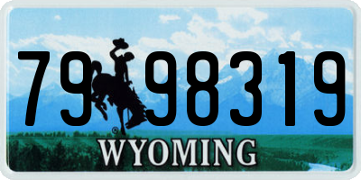 WY license plate 7998319