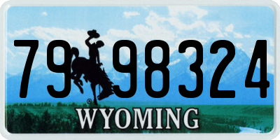 WY license plate 7998324