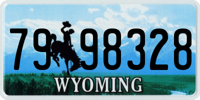 WY license plate 7998328