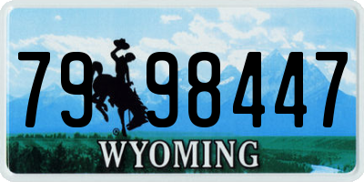WY license plate 7998447