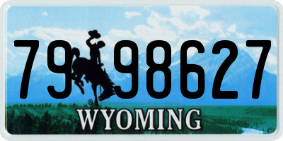 WY license plate 7998627