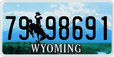 WY license plate 7998691