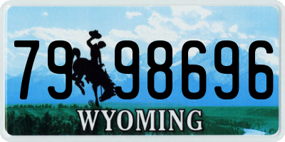WY license plate 7998696