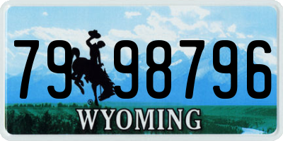 WY license plate 7998796