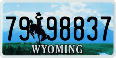 WY license plate 7998837