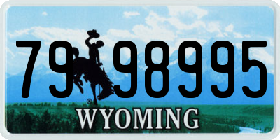 WY license plate 7998995