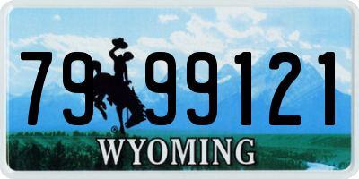 WY license plate 7999121