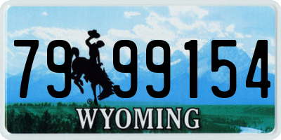 WY license plate 7999154