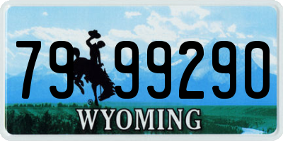 WY license plate 7999290