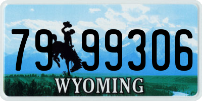WY license plate 7999306