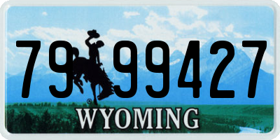 WY license plate 7999427