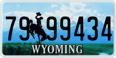WY license plate 7999434