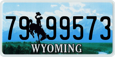 WY license plate 7999573