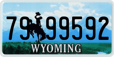 WY license plate 7999592