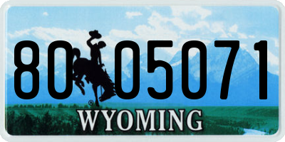 WY license plate 8005071