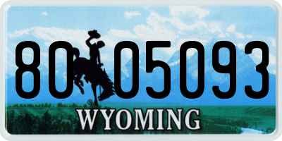 WY license plate 8005093