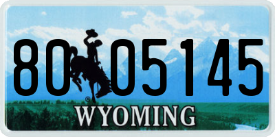 WY license plate 8005145