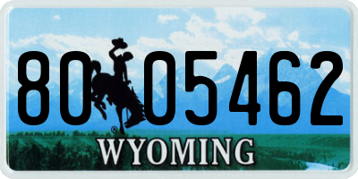 WY license plate 8005462
