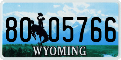 WY license plate 8005766