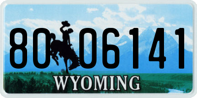 WY license plate 8006141