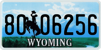 WY license plate 8006256