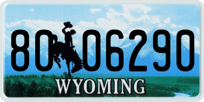 WY license plate 8006290