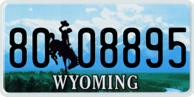 WY license plate 8008895