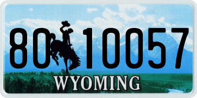 WY license plate 8010057