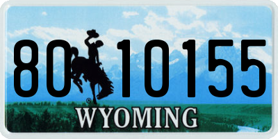 WY license plate 8010155