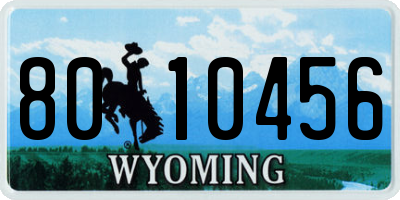 WY license plate 8010456