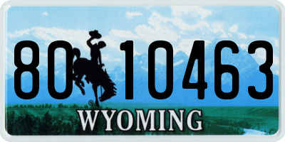 WY license plate 8010463