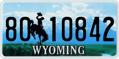 WY license plate 8010842