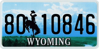 WY license plate 8010846
