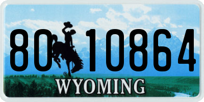 WY license plate 8010864